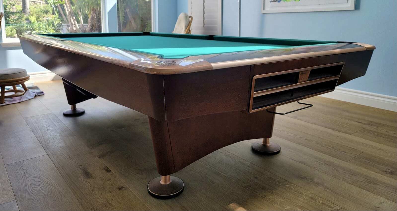 8' Brunswick Gold Crown III Pool Table For Sale