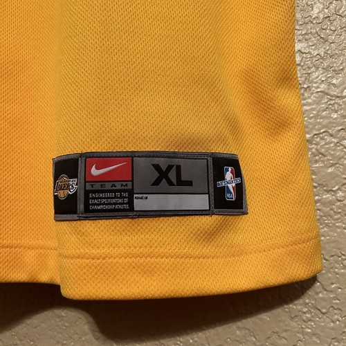Vintage NBA Los Angeles Lakers Team Nike Warm Up Shooting Jersey Shirt Size XL - 第 3/4 張圖片