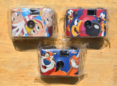 Kellogg Hand Cameras Lot 3 Snap Crackle Pop, Tony The Tiger and Froot Loops NEW