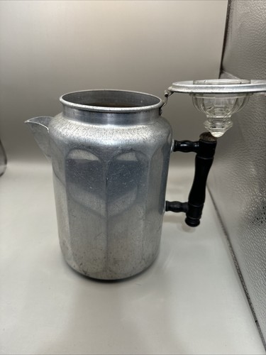 Reinaluminium Kaffeekanne/Perkolator/Kanne 9" hoch Made in USA Vintage - Bild 7 von 8