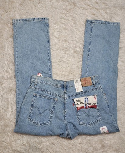 Levis Women's Size 14M 550 Relaxed Boot Cut Jeans Light Wash Stretch Denim B - 第 1/8 張圖片