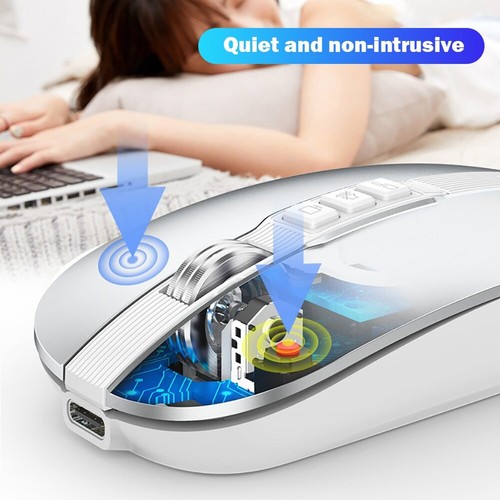 USB 2.4G Bluetooth-Compatible Wireless Mouse Dual Mode 2400DPI Wireless Mouse - Picture 13 of 19
