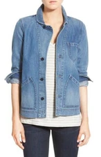 madewell faded denim peter pan collar Joshua Tree jacket XS