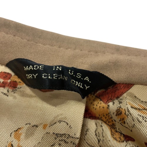42R Norfolk Suede (Faux) Suit Jacket Sport Coat Blazer Tan Leisure Retro Vtg EXC - Picture 14 of 16