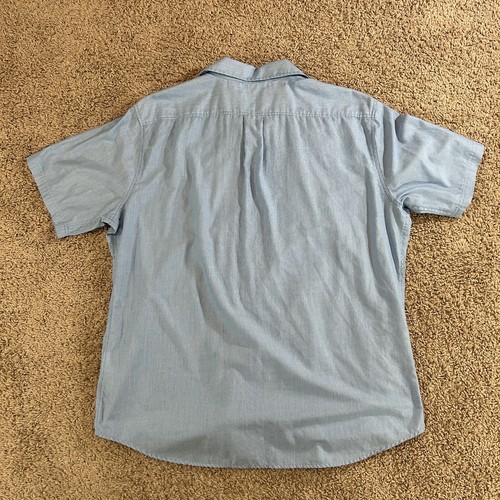 Ben Hogan Shirt Adult XL Blue Short Sleeve Button Up Performance Golf Mens READ - Picture 2 of 13
