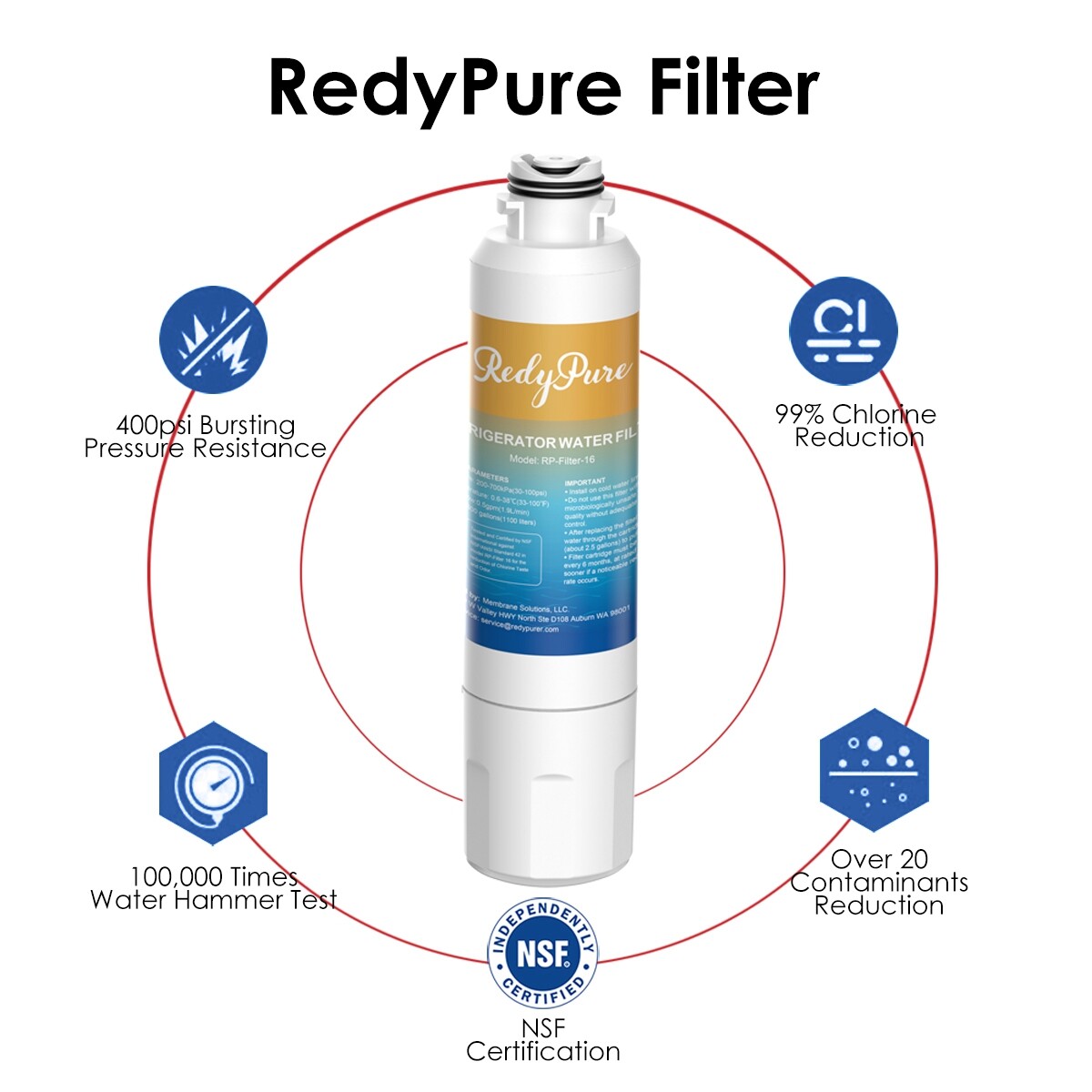 15 Pack for Samsung DA2900020B HAFCIN/XME RF4267HABP Refrigerator