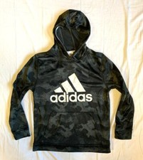 Adidas Youth XL 18/20 Black and Gray Camo Fleece Hoodie
