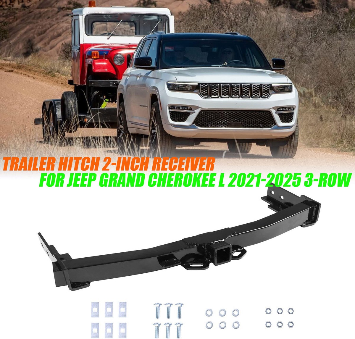 Trailer Hitch 2-Inch Receiver Fit for Jeep Grand Cherokee L 2021