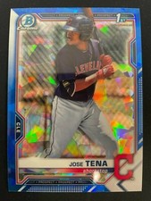 JOSE TENA 2021 BOWMAN SAPPHIRE PROSPECTS CRACKED ICE - CLEVELAND -  *1496