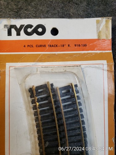 TYCO 18" RADIUS CURVE TRAIN TRACK 4 SECTIONS 918 NRFP NIP NOS VINTAGE NOS (C4B2) - Picture 6 of 6