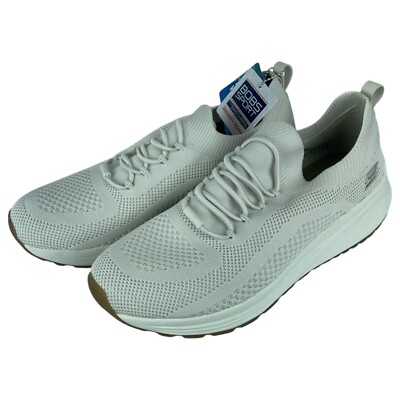 SKECHERS BOBs Sparrow Sneakers Shoes Women Sz 10 White Knit Memory Foam Washable