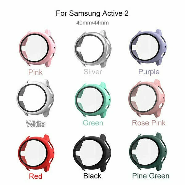 Protector de Pantalla de Cristal para Samsung Galaxy Watch 4 5 6 7 8/Active 2 PC Estuche Cubierta Foto 2 de 4