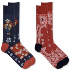 Polo Ralph Lauren Mens Polo Bear Socks Cowboy Bear Red Truck