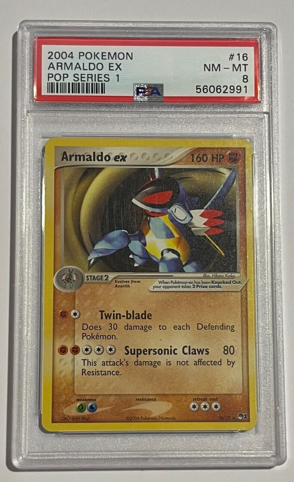 2004 Pokemon Pop Series 1 Armaldo EX #16 PSA 8