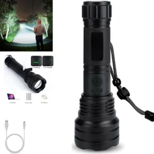 90000LM LED Tactical Flashlight Zoomable Camping Hunting Torch Lamp Waterproof