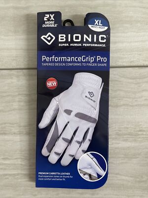 Bionic Gloves Men's PerformanceGrip Pro Leather Golf Glove Right hand golfer NIP