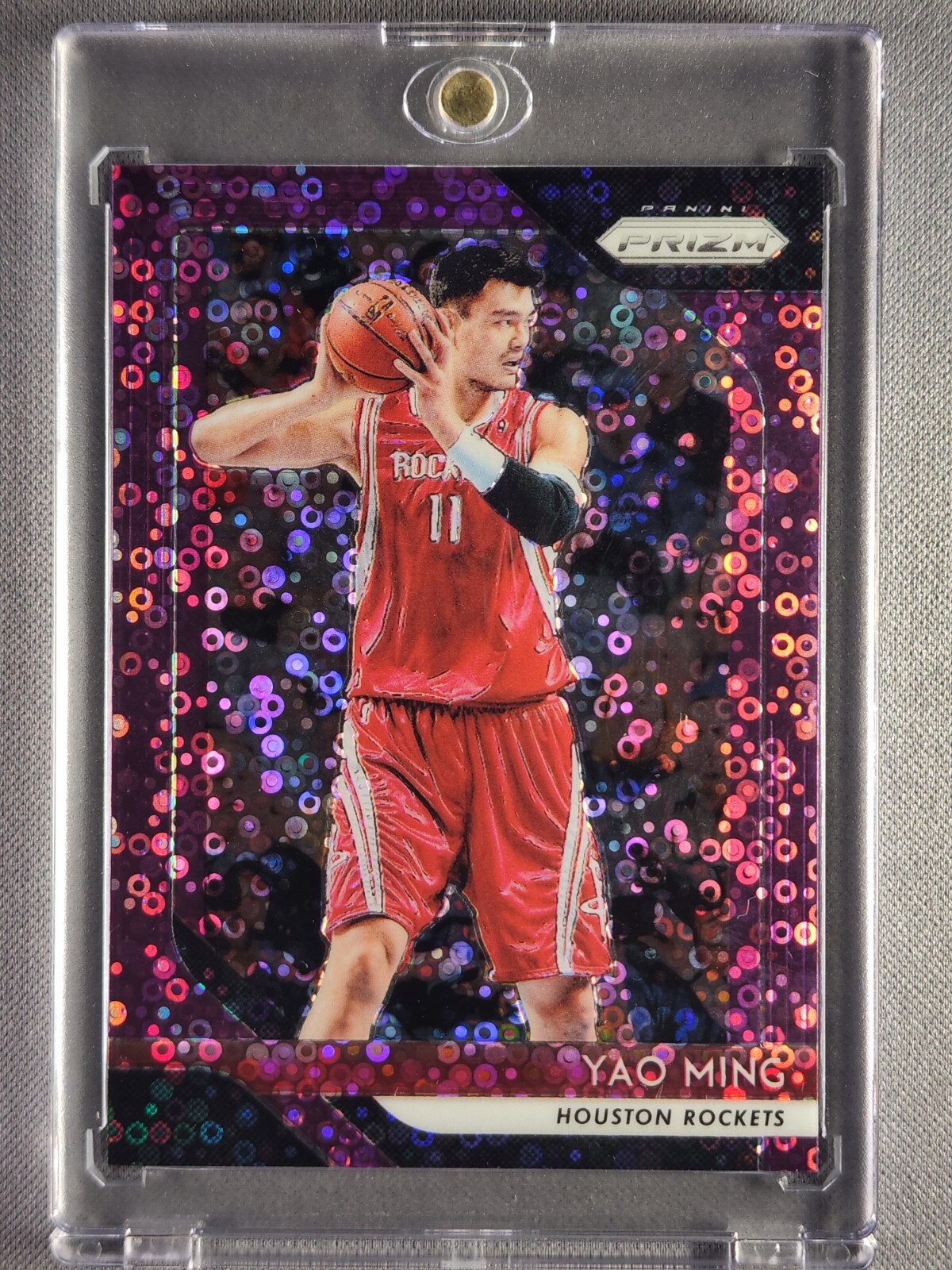 2018-19 Panini Prizm #135 Yao Ming Purple Disco /75 Houston Rockets RARE