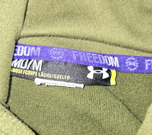 Under Armour Hoodie Mens Medium Green USA Freedom Pullover - Picture 7 of 11