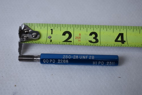 USED .250-28 UNF 2B THREAD PLUG GAGE