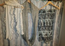 Scarf Set Of 3 Womens Off White/mint Green/gr...