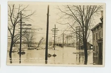 Vintage RPPC Historic Weather Mohawk Flood Scotia Bridge Washington Ave. 1914