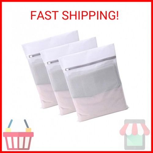 NAOKBOEE 3 Packs Mesh Laundry Bags for Delicates, Washing Machine Wash Bags, for