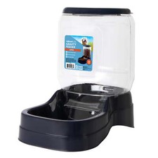 Dispenser Station with Lid, Large for Dogs and Cats, Blue, 10 Pound Capacity