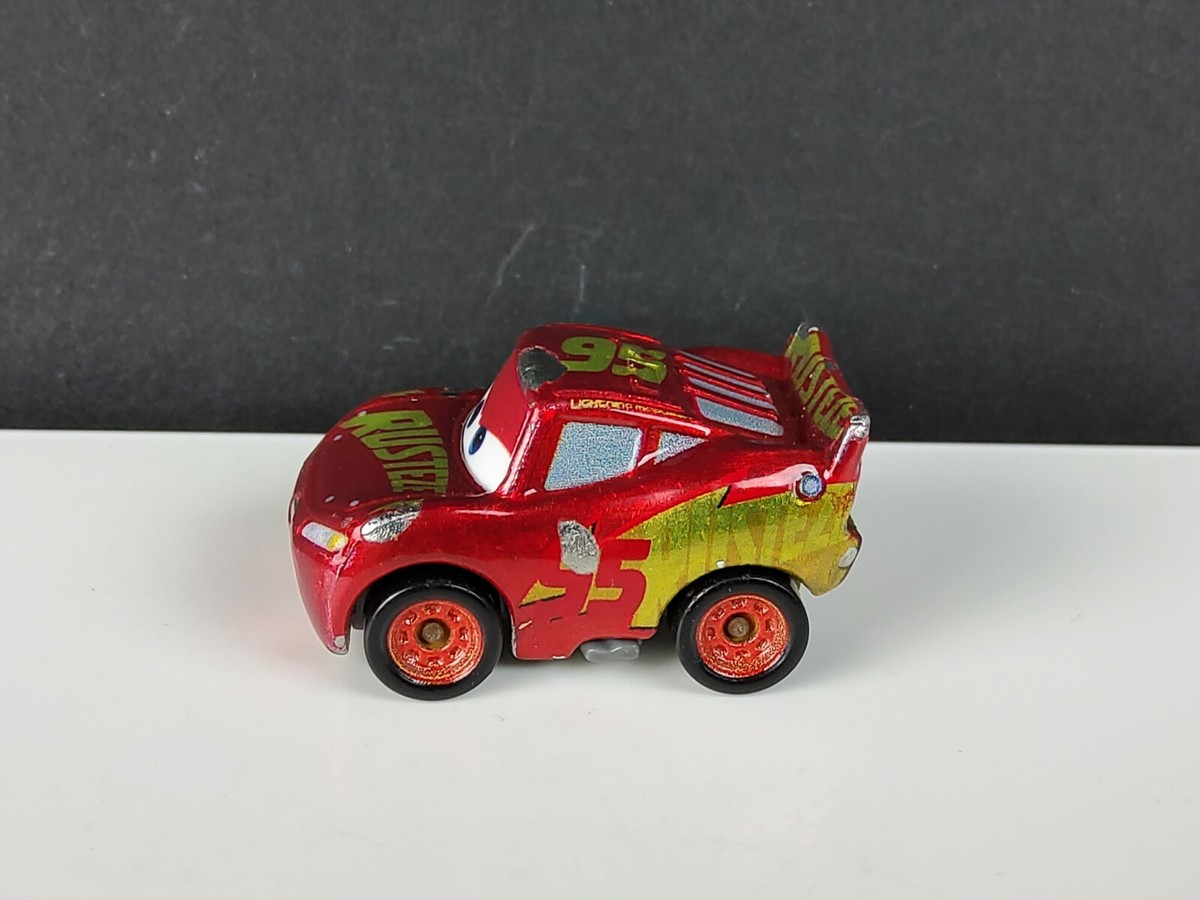 Disney Pixar Cars Mini Racers Diecast 1:87 Lightning Mcqueen Rust