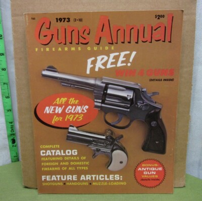 GUNS ANNUAL Firearms Guide 1973 catalog Parker Shotgun & Turnbarrel BP Rifle
