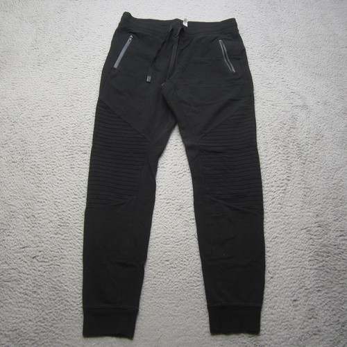 Alo Yoga Moto Spodnie dresowe Męskie L Prążkowane Joggery Stretch Zip Kieszenie Podróż