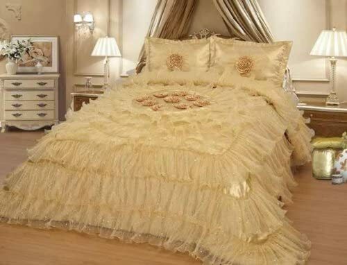 OctoRose Wedding Bedding Oversize Comforter Bedspread Quilts Set Queen or King - Picture 1 of 4