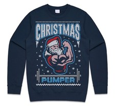Christmas Pumper Xmas Jumper Sweatshirt Gym Workout Fitness Bodybuilding Lifting