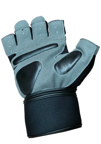 HP WEIGHT LIFTING BODYBUILDING GYM FITNESS LEATHER TRAINING WRAPS STRAPS GLOVES - Picture 7 of 9