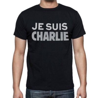 T-Shirt Erwachsene I Am Je Suis Charlie Hebdo Französisch Meinungsfreiheit Unisex schwarz