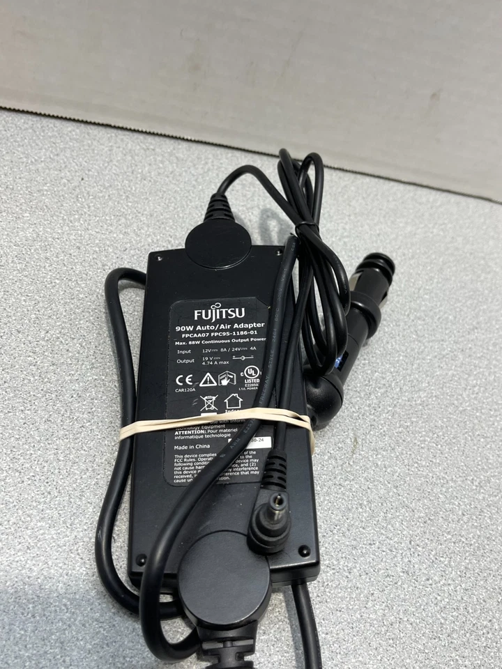 Adaptador de aire automático Fujitsu 90W 19V FPCAA07 FPC95-1186-01, P/N 100360-23 genuino Foto 2 de 2