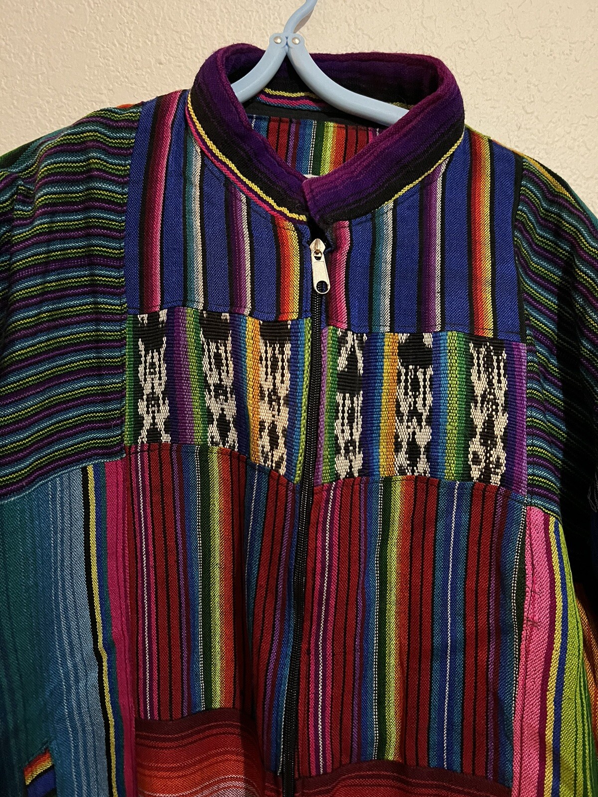 Embroidered Patchwork Guatemalan Bomber Jacket. S… - image 2