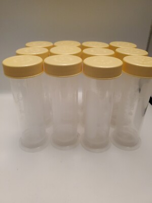 Lot of 12 Medela 2.7oz/80ml Breast Milk Colostrum Storage Containers/Bottles