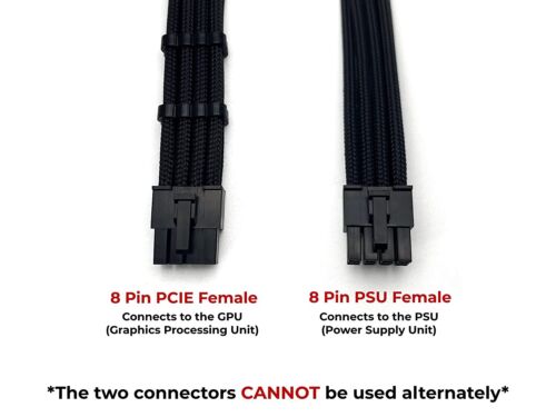 8 Pin PCIE Corsair Modular Power Supply Cables Type 4 3 RMX RM RMi HX HXi SF AXi - Picture 4 of 5