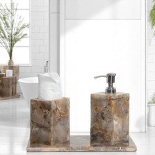 Agate Bathroom Set Premium Stone Accessories for Luxury Interiors Bathroom Decor