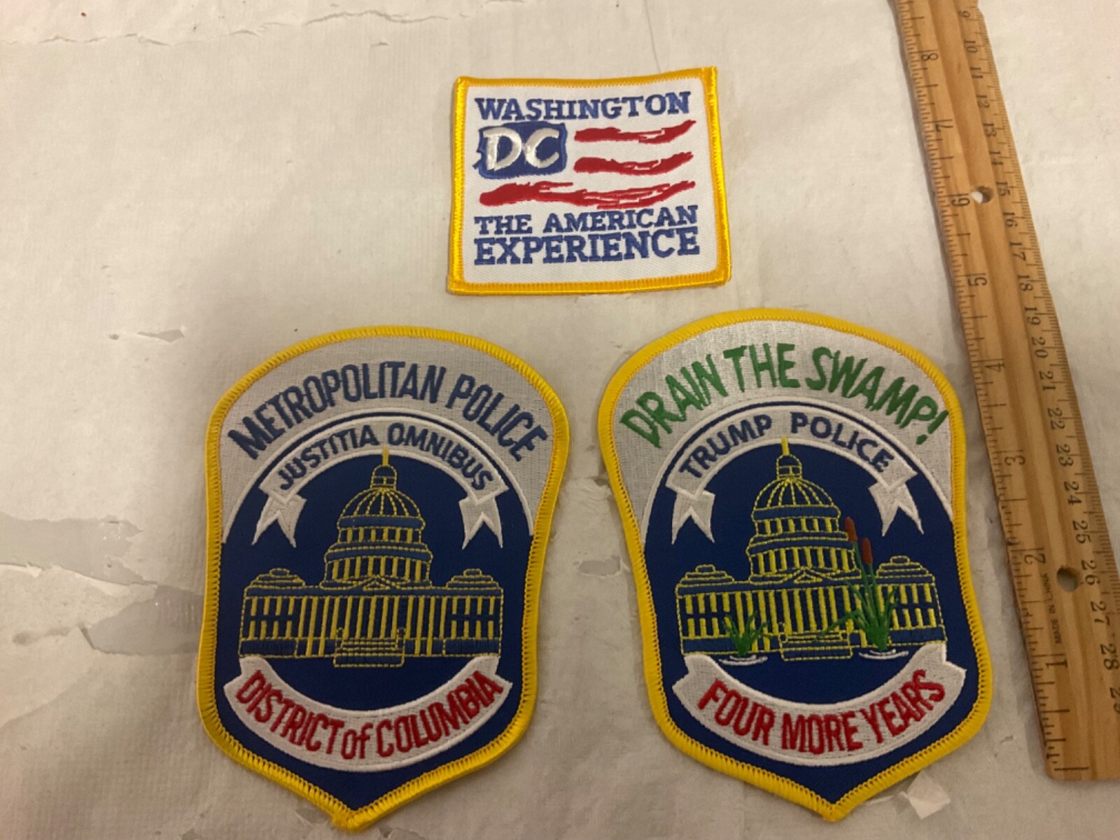 Trump patch political police collection new 3 pieces set election 2024