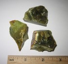 3 SMALL NATURAL ROUGH 1.1"- 1.6" GREEN OPAL CRYSTAL STONE MINERALS  78.5g *3 (GG — photo 1