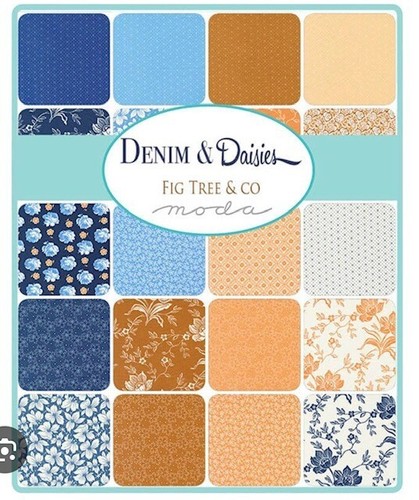 MODA BRAND NEW Denim & Daisies Charm Pack 42 x 5 inch Squares - Picture 4 of 4