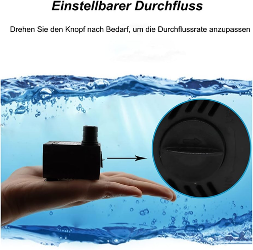 Mini Pompa Acquario 400L/H 5W Pompa Dell'Acqua Sommergibile Silenziosa Pompa per - Foto 4 di 12