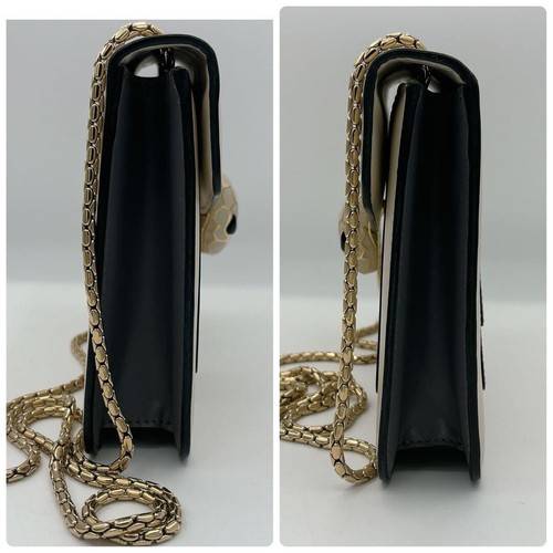 BVLGARI Serpenti Forever leather Chain Shoulder Bag Light Beige Auth 250210 - Picture 8 of 10