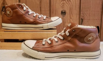 converse all star street leather mid marron converse all star street leather mid marron