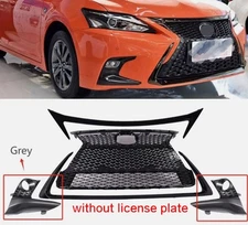 Front Grille W/Trim Molding FogLight Bezels Glossy BLK For Lexus CT200H 2014-17