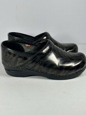 Sanita Original Danish Clog Metallic Animal Print Patent Leather EU 39