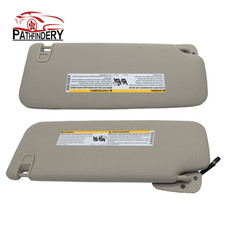 For 2007-2014 Gmc Sierra 1500 Chevy Silverado 2x Gray Sun Visors Right Left