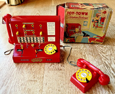 Codeg Toy-Town Telephone Exchange metal and plastic vintage toy in original box