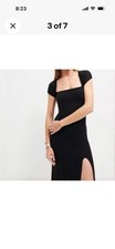Reformation Harlyn Black Cut Out Short Sleeve Maxi Dress